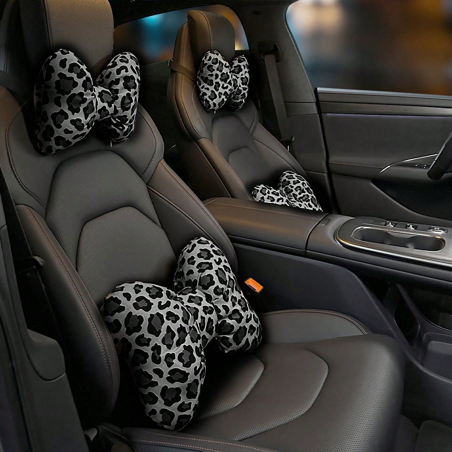 1pc Leopard Print Car Seat Cushion, Leopard Print Car Seat Cover, Non-Slip And Breathable, Premium Comfortable Car Seat Cushion, Suitable For Summer, Winter And All Year Round, Universal Fit. Perfect