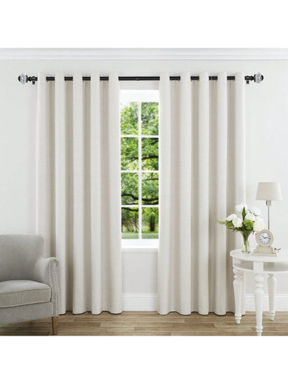1pc Long Curtain Rods, Telescoping Splicing 1 Inch Curtain Rod For Windows, Bedroom, Drapery Rods With Decorative Translucent Finials, Black/Sliver/Gold