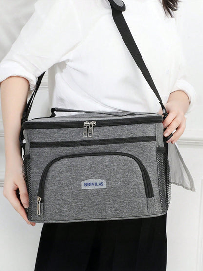 1pc Lunch Bag For Women, Large Capacity Insulated Lunch Box For Men, Student Thickened Cute Lunch Bag, Reusable Lunch Tote Bag, Portable Picnic Ice Bag For Work, Picnic, School Or Travel Lunch Box Bag