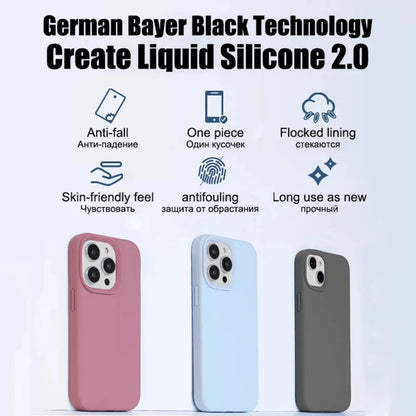 1pc Luxury Pink Liquid Chalk Silicone Phone Case For 17 Air 16 E 11 13 12 14 15 Pro Max Plus Series Anti-Drop Protective Cover, Aesthetic