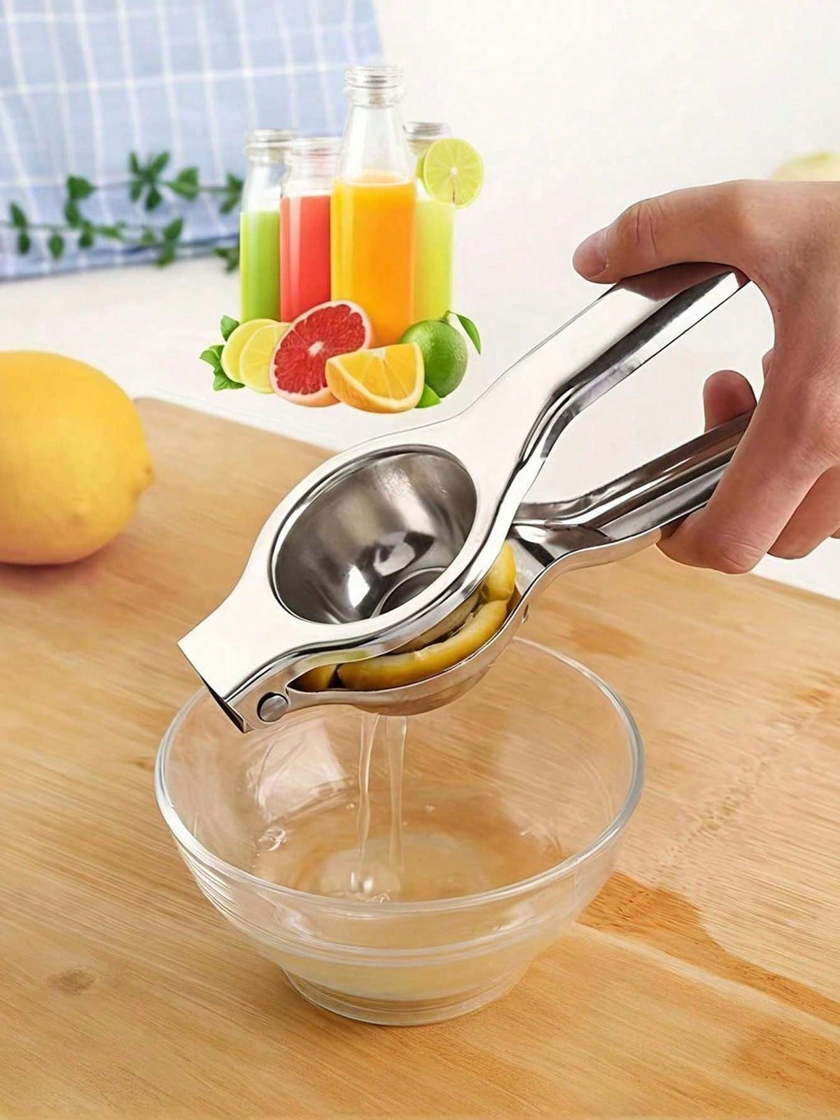 1pc Manual Aluminum Citrus Juicer- Suitable For Oranges, Lemons And Pomegranates- Ideal For Home Kitchen, Parties And Bars