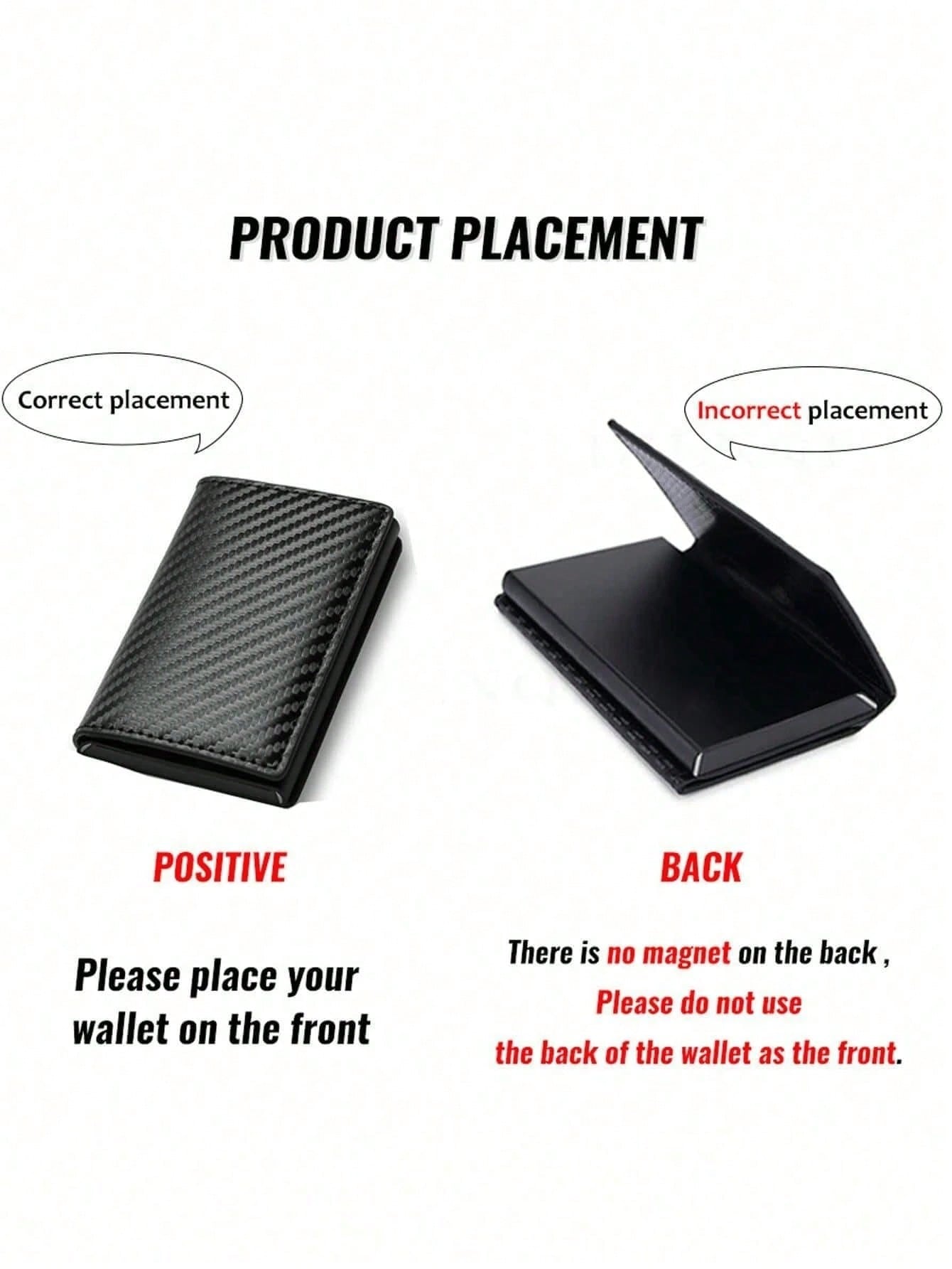 1pc Men's Wallet, 3 Color Carbon Fiber Card Holder, Automatic Pop-Up Aluminum Alloy RFID Card Clip, Anti-Theft Anti-Demagnetization Card Case, Suitable For Formal/Business Occasions