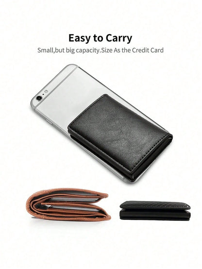 1pc Men's Wallet, 3 Color Carbon Fiber Card Holder, Automatic Pop-Up Aluminum Alloy RFID Card Clip, Anti-Theft Anti-Demagnetization Card Case, Suitable For Formal/Business Occasions
