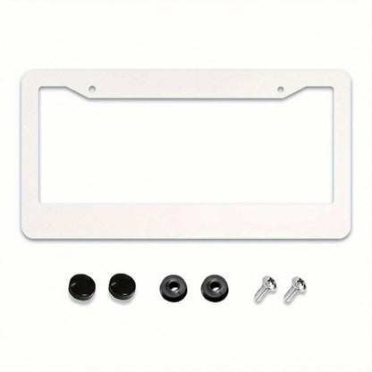 1PC Mexican Flag License Plate Frame Personalized Mexican Fun Stainless Steel License Plate Holder With Screws Car Decoration Suitable For Men And Women