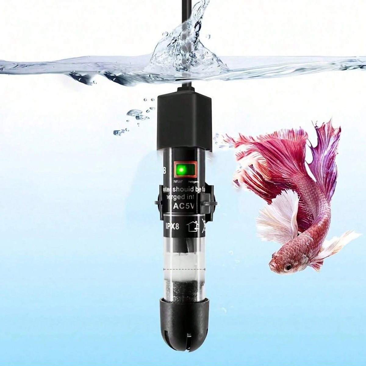 1pc Mini Fish Tank Heater, Automatic Temperature Control Heating Rod For Turtles, Micro Small Aquarium Heating Rod
