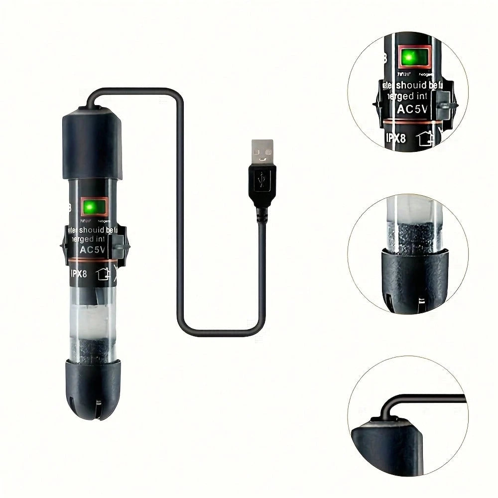 1pc Mini Fish Tank Heater, Automatic Temperature Control Heating Rod For Turtles, Micro Small Aquarium Heating Rod