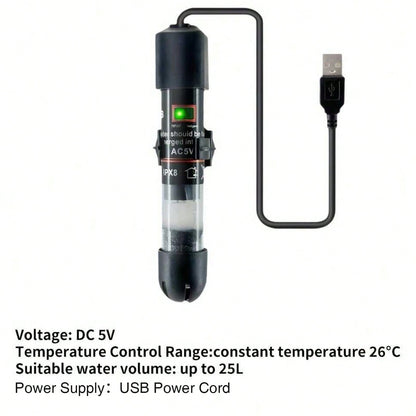 1pc Mini Fish Tank Heater, Automatic Temperature Control Heating Rod For Turtles, Micro Small Aquarium Heating Rod