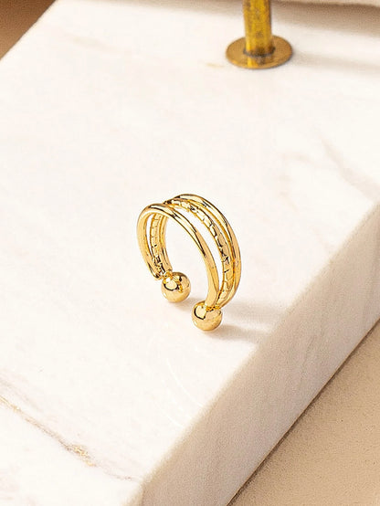 1pc Minimalist Metallic Wire Lip Ring