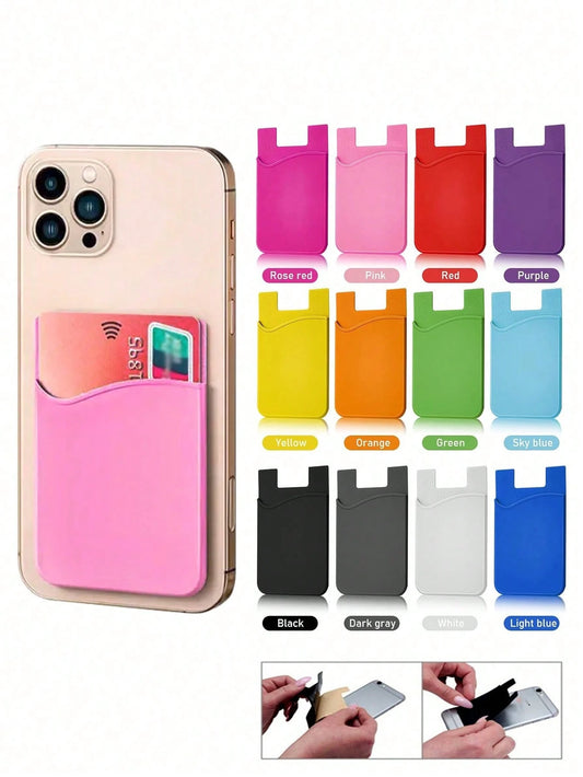 1pc Minimalist Universal Adhesive Phone Back Bag Phone Back Wallet Pocket Compatible With Most Smartphones And Protective Cases Card Covers For Vacation Card Holder Wallet Business Card Holder Credit