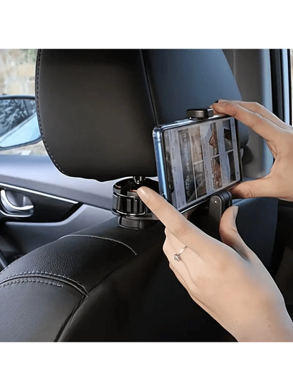 1pc Multi-Function Backseat Phone Holder- 360° Rotatable Holder, Headrest Hidden Design, Car Clip- Enhance Your Driving Convenience And Entertainment