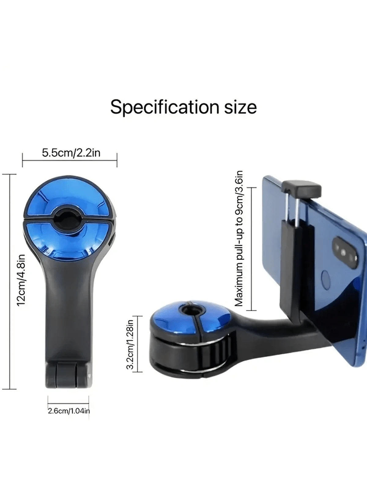 1pc Multi-Function Backseat Phone Holder- 360° Rotatable Holder, Headrest Hidden Design, Car Clip- Enhance Your Driving Convenience And Entertainment