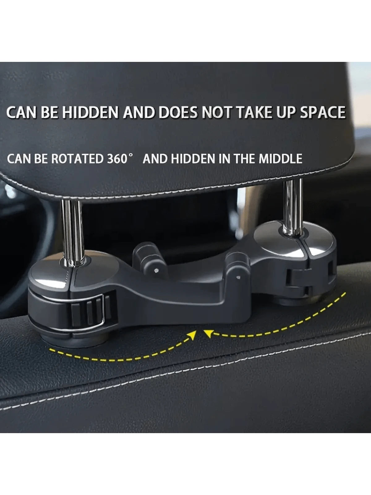 1pc Multi-Function Backseat Phone Holder- 360° Rotatable Holder, Headrest Hidden Design, Car Clip- Enhance Your Driving Convenience And Entertainment