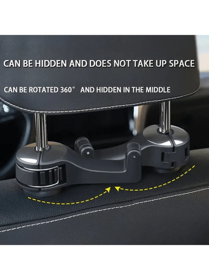 1pc Multi-Function Backseat Phone Holder- 360° Rotatable Holder, Headrest Hidden Design, Car Clip- Enhance Your Driving Convenience And Entertainment
