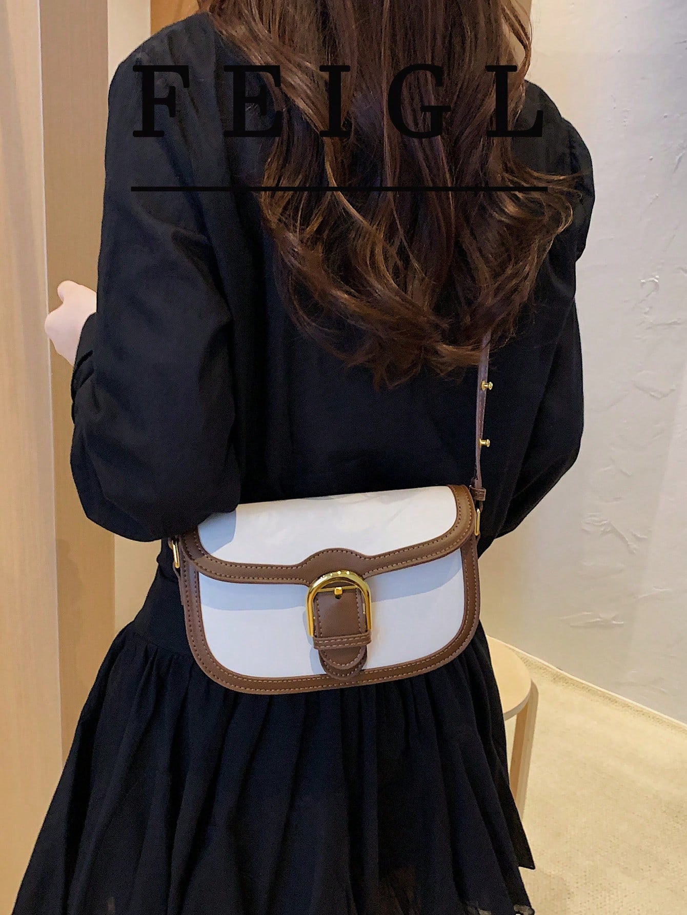 1pc New Colorblock Women's Crossbody Bag, Casual PU Saddle Bag, Designer Inspired Minimalist Versatile Shoulder Bag, Fashion Small Square Bag, Women's Wallet, Card Holder, Coin Purse, Key Pouch, Suita