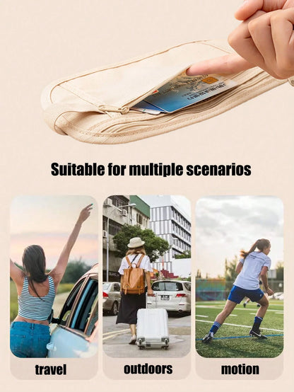 1pc New Fashion Invisible Travel Belt Bag, High-End Close Fitting Anti-Theft Waist Bag, Ultra-Thin Sports Waist Bag, Suitable For Daily Sports