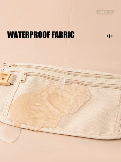 1pc New Fashion Invisible Travel Belt Bag, High-End Close Fitting Anti-Theft Waist Bag, Ultra-Thin Sports Waist Bag, Suitable For Daily Sports