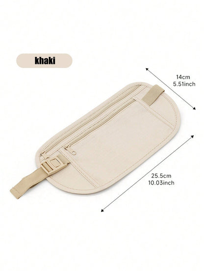 1pc New Fashion Invisible Travel Belt Bag, High-End Close Fitting Anti-Theft Waist Bag, Ultra-Thin Sports Waist Bag, Suitable For Daily Sports