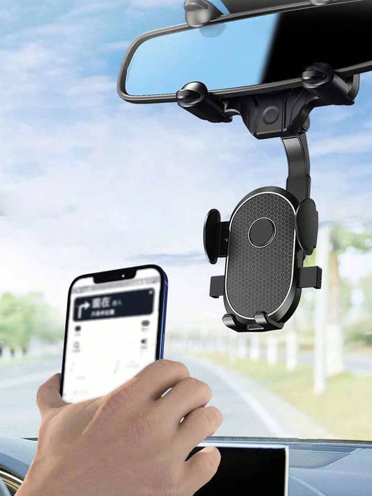 1pc New Rearview Mirror Gravity Fixed Navigation Phone Holder Car Mount