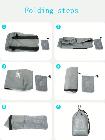 1pc New Ultralight Foldable Backpack, Versatile Travel Bag With Water Resistant Fabric