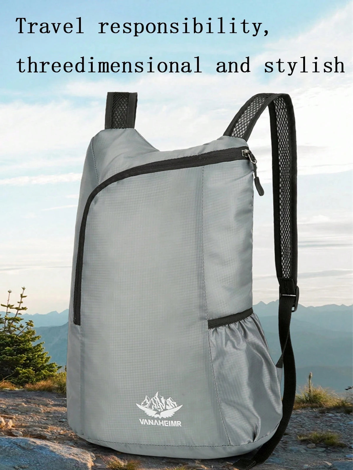 1pc New Ultralight Foldable Backpack, Versatile Travel Bag With Water Resistant Fabric