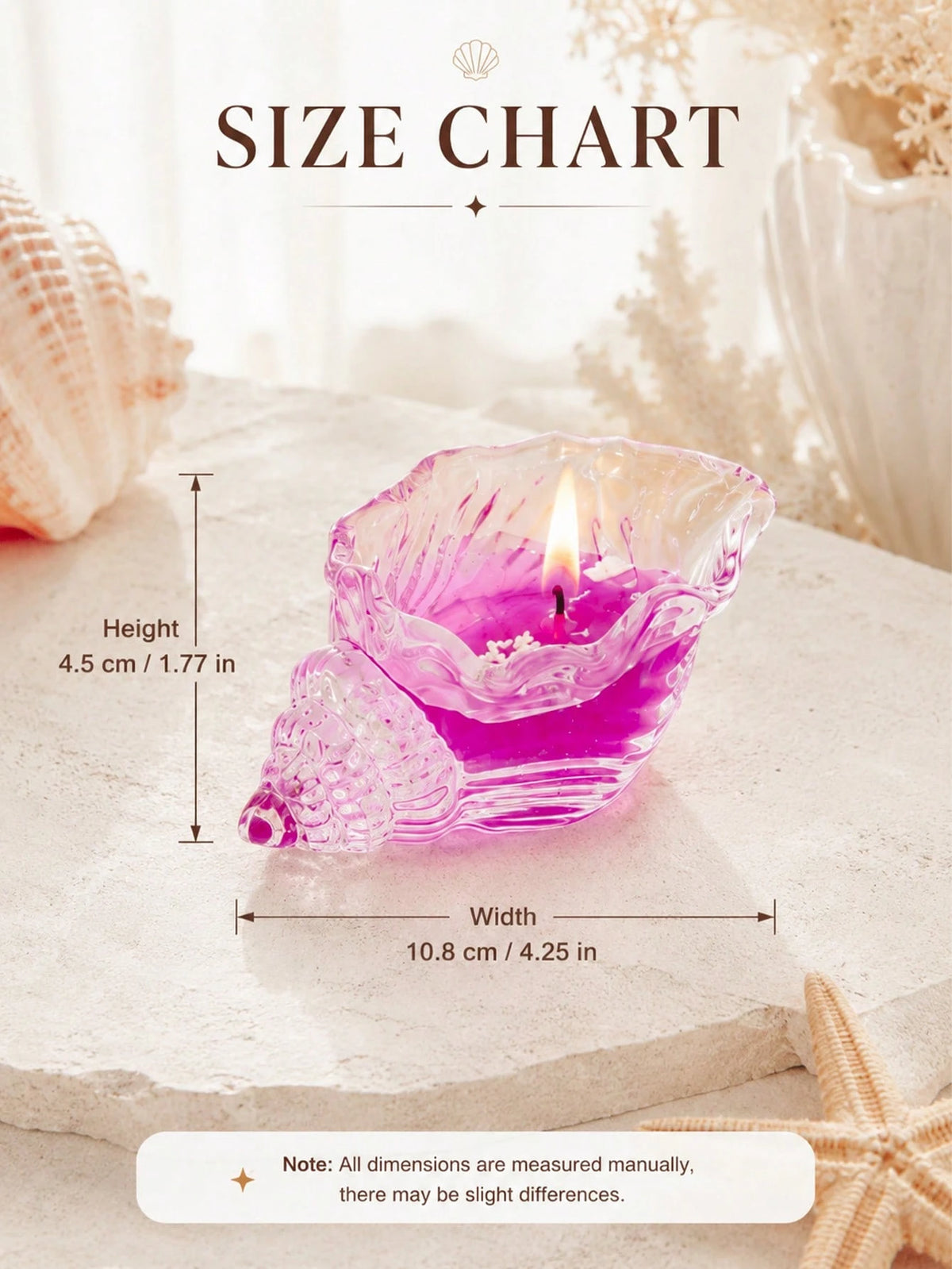 1pc Ocean Style Shell Shaped Aromatherapy Candle, Handmade Jelly Candle, Creative Gift Decor, Island Culture Souvenir, Creative Shell Shaped Aromatherapy Candle, Jelly Candle Shell Souvenir, Aromather
