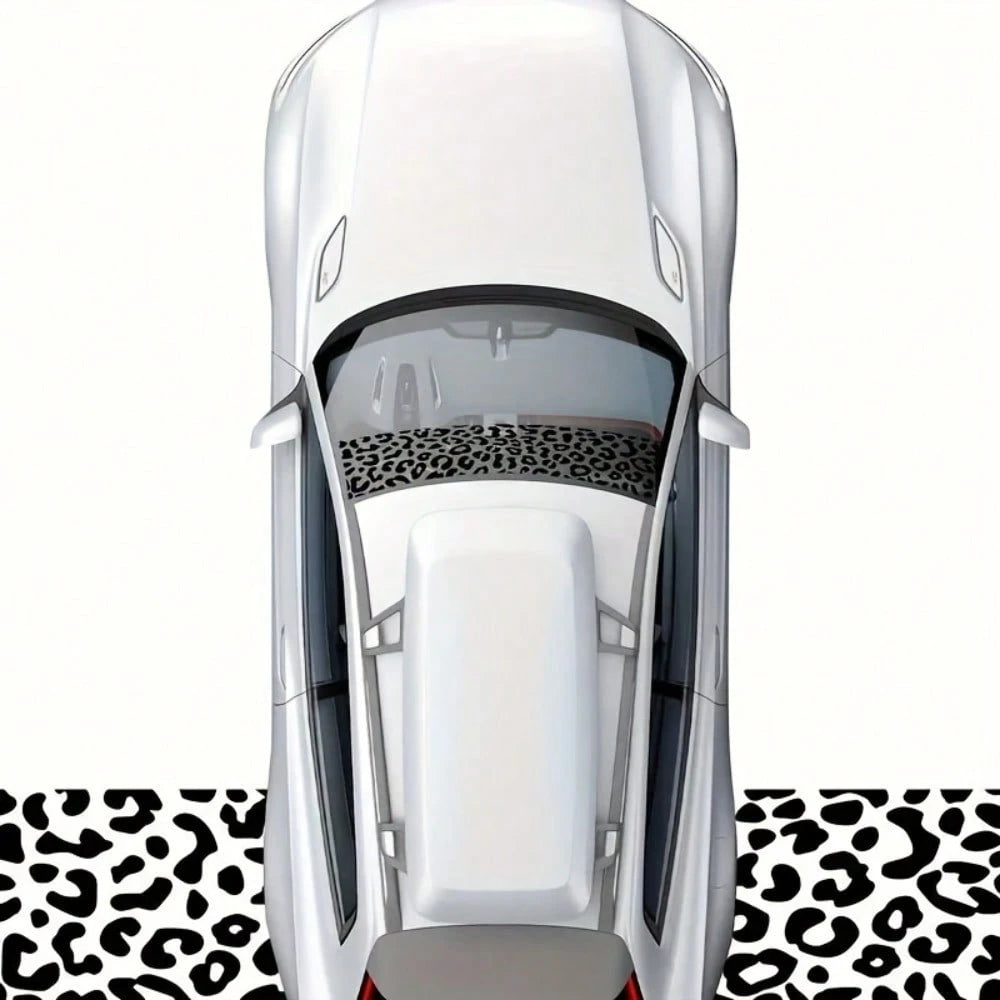 1pc Of High-Quality Leopard Print Vinyl Sticker- Waterproof Windshield Sticker, Suitable For Windows, Laptops, Etc.- Easy To Apply And Remove