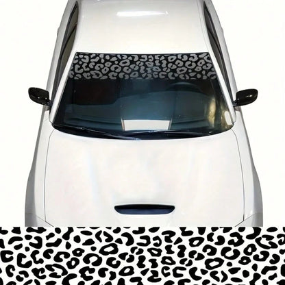 1pc Of High-Quality Leopard Print Vinyl Sticker- Waterproof Windshield Sticker, Suitable For Windows, Laptops, Etc.- Easy To Apply And Remove