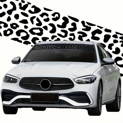 1pc Of High-Quality Leopard Print Vinyl Sticker- Waterproof Windshield Sticker, Suitable For Windows, Laptops, Etc.- Easy To Apply And Remove