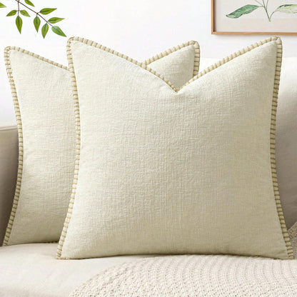 1pc Olive Green (Without Filling) Soft & Comfortable Skin-Friendly Double-Sided Chenille Throw Pillow Cover With Sewn Edges, Spring/Summer Farmhouse Velvet Pillowcase, Decorative Square Pillow Sham, S