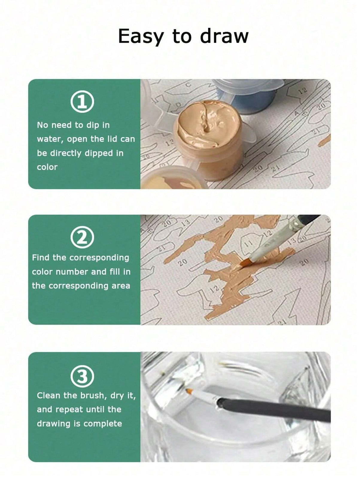 1pc Paint By Numbers Kit For Adults Beginners,Romatic Rose By Sea,Fresh Style,20 Wx20 L Or 30 Wx30 L Canvas Pictures,Drawing Paintwork With 2 Pcs Paintbrushes,Acrylic Pigment Flowers And Landscapes