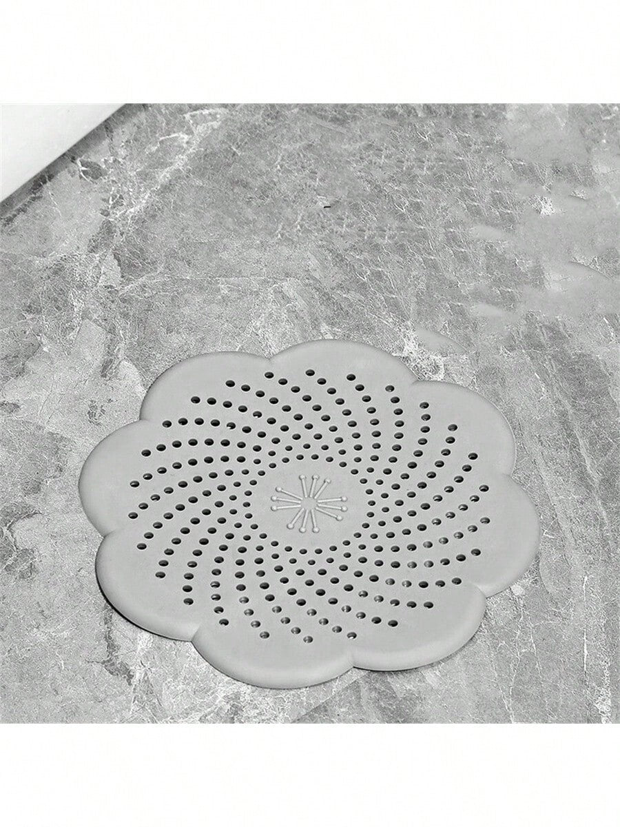 1pc Patterned Sink Clog Filter, Bathtub Shower Drain Stopper, Silicone Kitchen Odor Stopper, Drain Cover Kitchen Sink Filter, Waste Tank Filter, Bathroom Silicone Suction Cup Drain