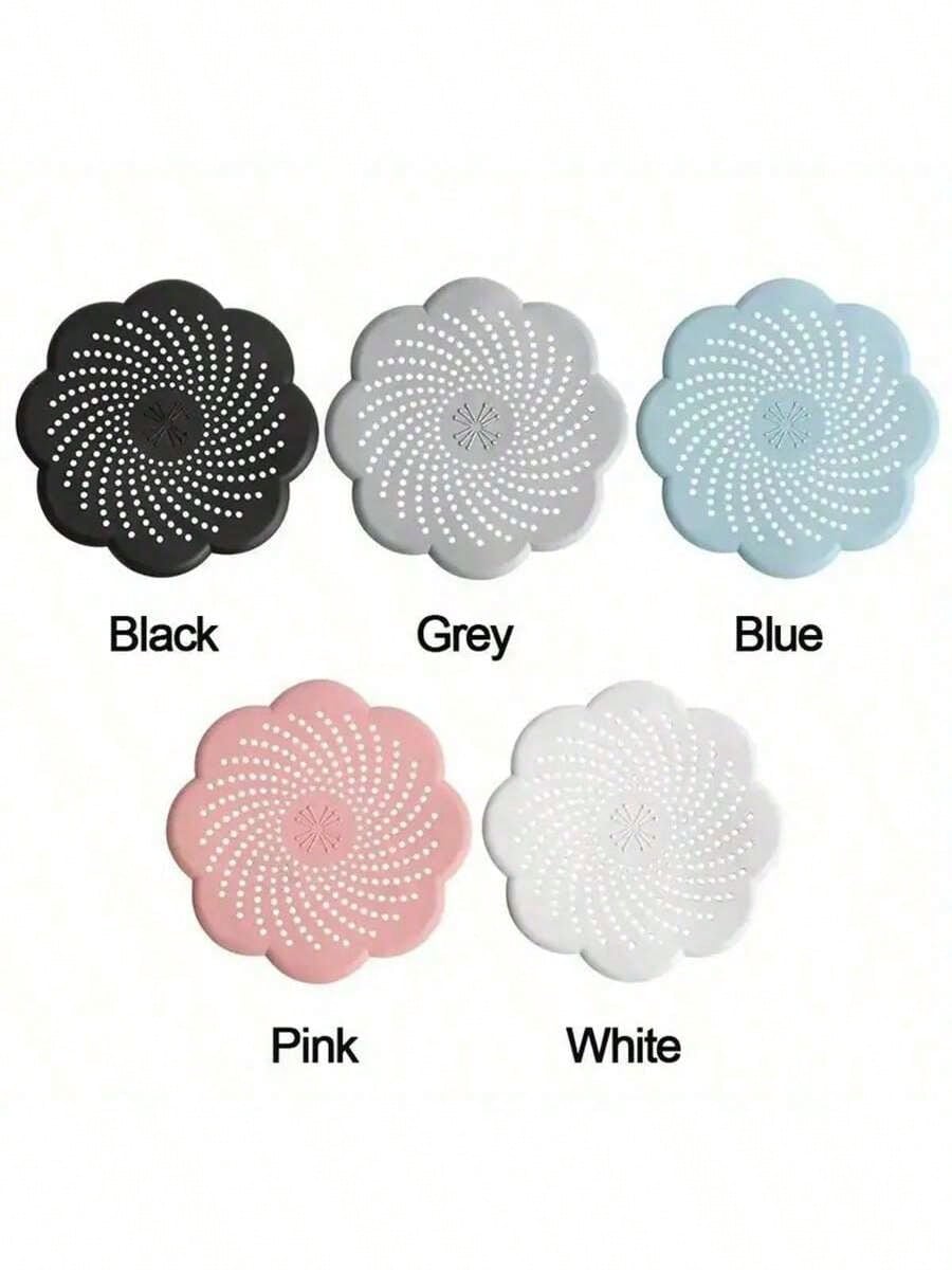 1pc Patterned Sink Clog Filter, Bathtub Shower Drain Stopper, Silicone Kitchen Odor Stopper, Drain Cover Kitchen Sink Filter, Waste Tank Filter, Bathroom Silicone Suction Cup Drain