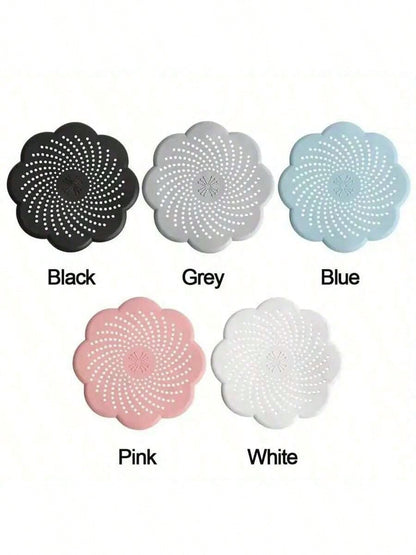 1pc Patterned Sink Clog Filter, Bathtub Shower Drain Stopper, Silicone Kitchen Odor Stopper, Drain Cover Kitchen Sink Filter, Waste Tank Filter, Bathroom Silicone Suction Cup Drain
