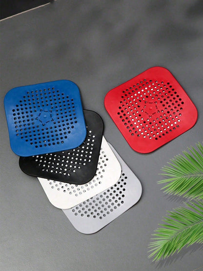 1pc Patterned Sink Clog Filter, Bathtub Shower Drain Stopper, Silicone Kitchen Odor Stopper, Drain Cover Kitchen Sink Filter, Waste Tank Filter, Bathroom Silicone Suction Cup Drain