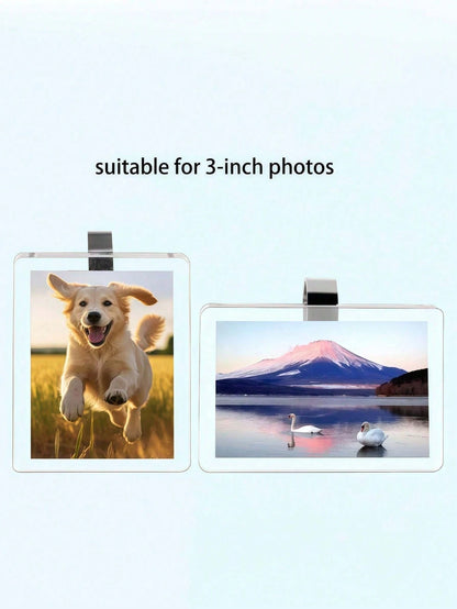 1pc Personalized Car Visor Photo Frame Clip, Custom Photo Car Decor, Couple Gift, Cute Pet, Wallet Photo Frame, Durable And Stylish, Car Accessories, Car Visor, Vehicle Accessories, Stylish Clip-On De