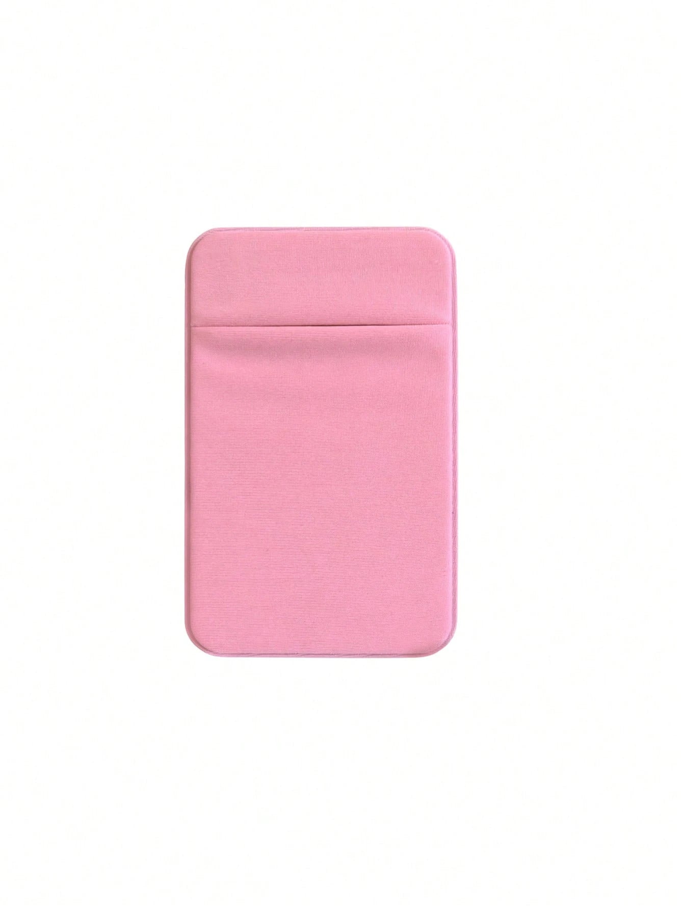 1pc Phone Card Holder Material Cloth Stick-On Card Sleeve For ID/Metro/Bank Cards