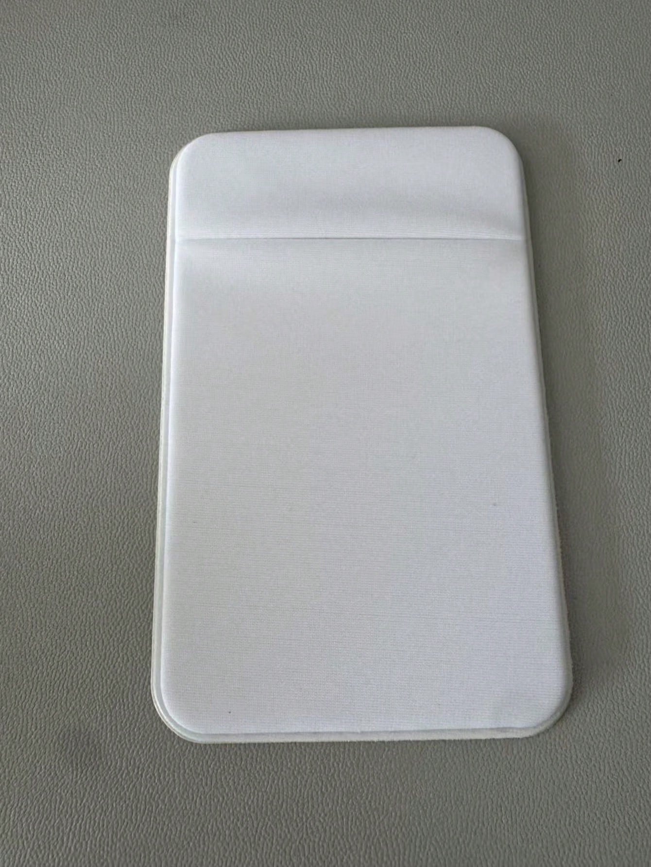 1pc Phone Card Holder Material Cloth Stick-On Card Sleeve For ID/Metro/Bank Cards