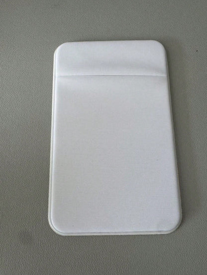 1pc Phone Card Holder Material Cloth Stick-On Card Sleeve For ID/Metro/Bank Cards