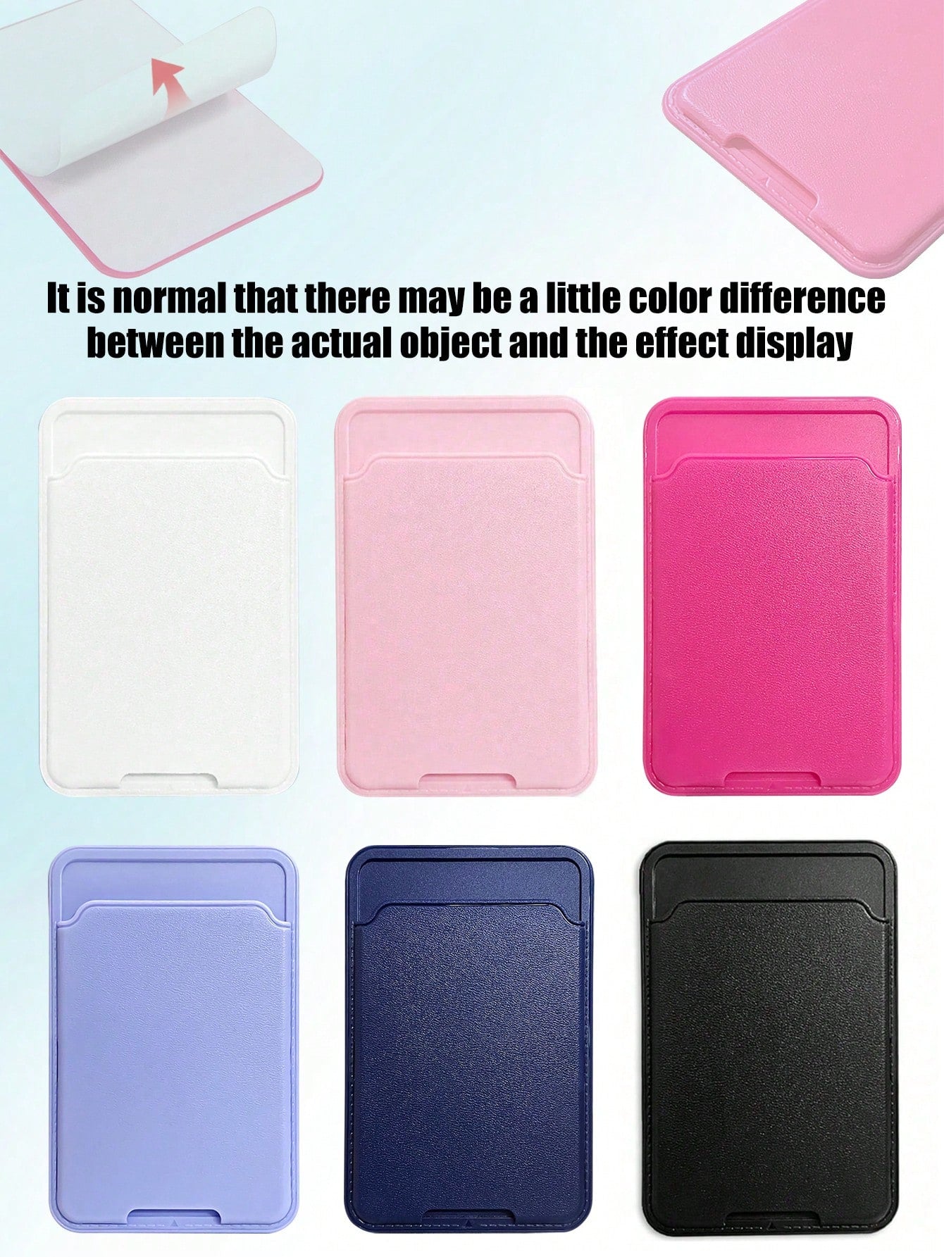 1pc Phone Card Holder PC Material Stick-On Card Sleeve For ID/Metro/Bank Cards For Check ID Business Card, Gifts For Mother, Family, Friends, Birthday, Holiday Card Cover