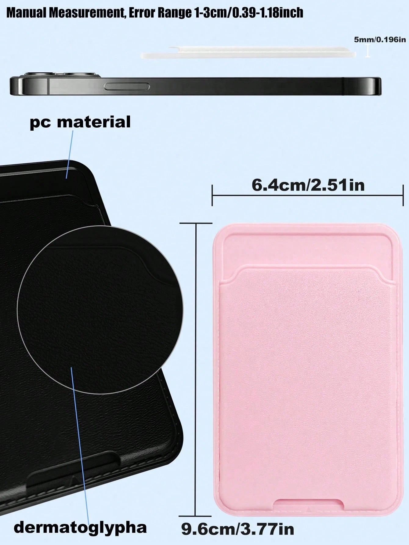1pc Phone Card Holder PC Material Stick-On Card Sleeve For ID/Metro/Bank Cards For Check ID Business Card, Gifts For Mother, Family, Friends, Birthday, Holiday Card Cover