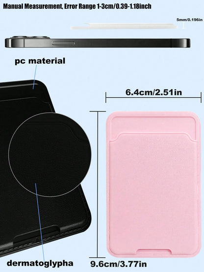 1pc Phone Card Holder PC Material Stick-On Card Sleeve For ID/Metro/Bank Cards For Check ID Business Card, Gifts For Mother, Family, Friends, Birthday, Holiday Card Cover