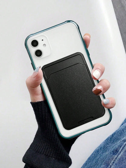 1pc Phone Card Holder PC Material Stick-On Card Sleeve For ID/Metro/Bank Cards For Check ID Business Card, Gifts For Mother, Family, Friends, Birthday, Holiday Card Cover