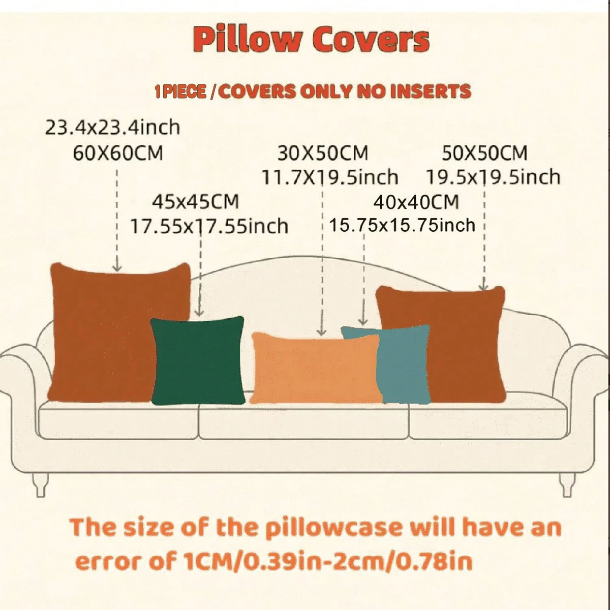 1pc Pillow Cover Without Insert, Bronze Vintage Wabi-Sabi Style + Minimalist Soft Texture Chenille + Linen Blend Fabric Woven Decorative Pillowcase, Suitable For Home, Sofa, Bed, Bedroom, Living Room