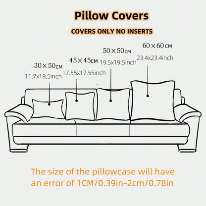 1pc (Pillow Insert Not Included) Linen-Like Rope Trimmed Throw Pillow Cover, Suitable For Living Room, Bedroom, Dining Room, Patio, Wedding Decor, All Season