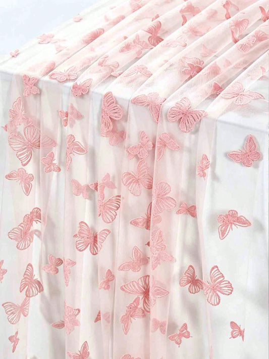 1pc Pink Butterfly Table Runner, Butterfly Theme Party Supplies, Gender Reveal Party Decor, Wedding Decor, 1st Birthday Decor, Baby Shower Supplies, Holiday Party Decor, Home Decor, Room Decor, Table