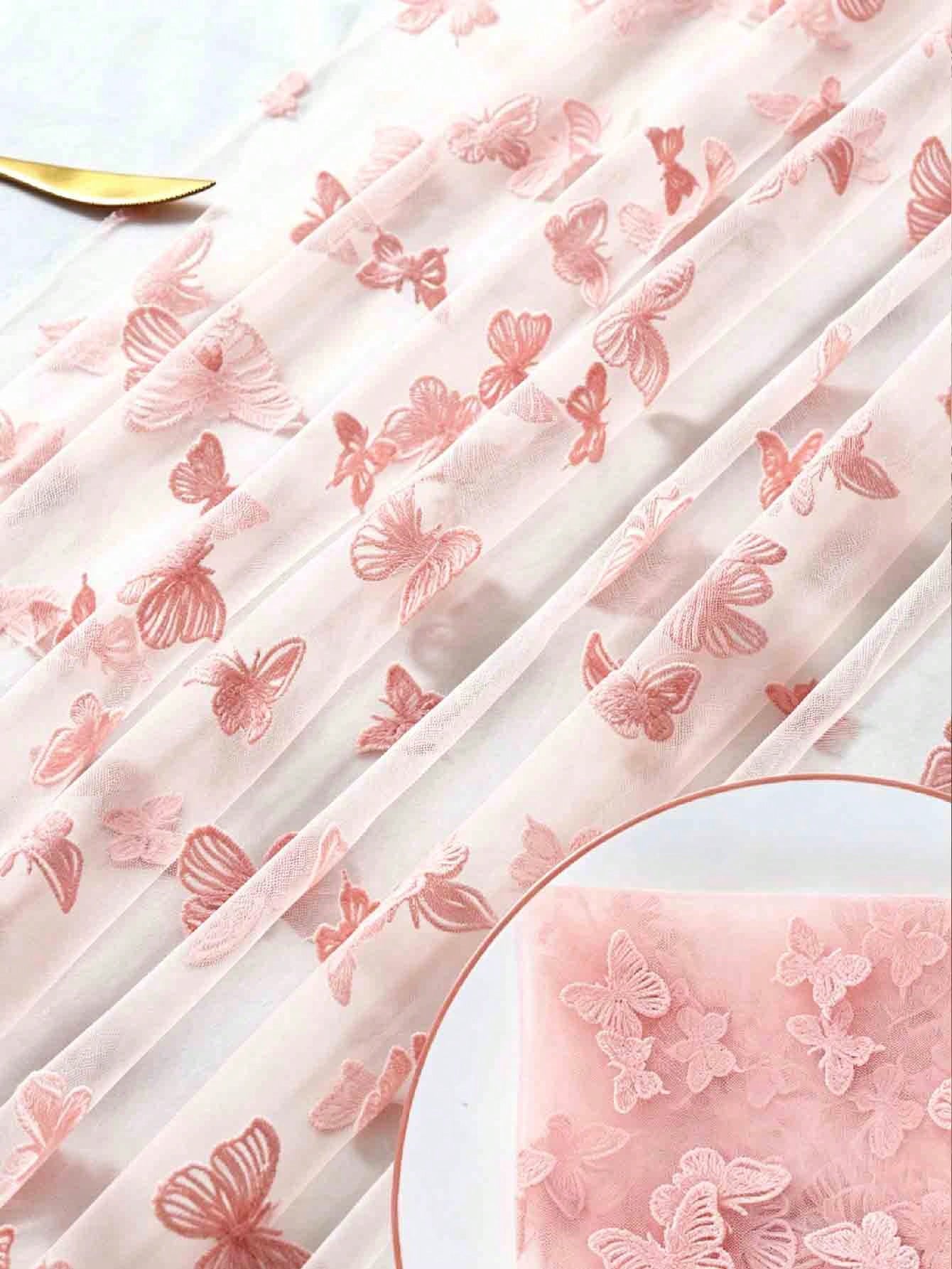 1pc Pink Butterfly Table Runner, Butterfly Theme Party Supplies, Gender Reveal Party Decor, Wedding Decor, 1st Birthday Decor, Baby Shower Supplies, Holiday Party Decor, Home Decor, Room Decor, Table