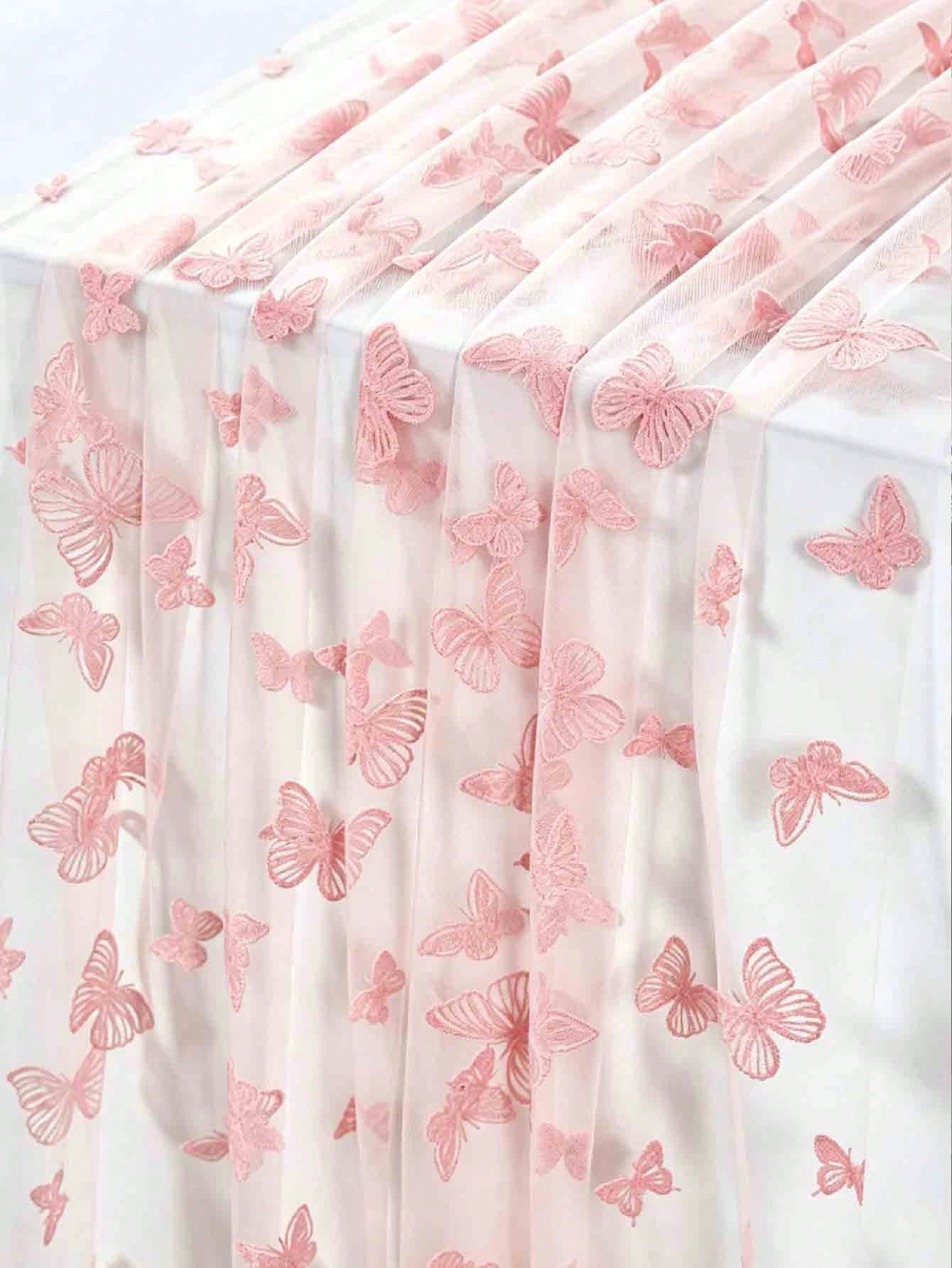 1pc Pink Butterfly Table Runner, Butterfly Theme Party Supplies, Gender Reveal Party Decor, Wedding Decor, 1st Birthday Decor, Baby Shower Supplies, Holiday Party Decor, Home Decor, Room Decor, Table