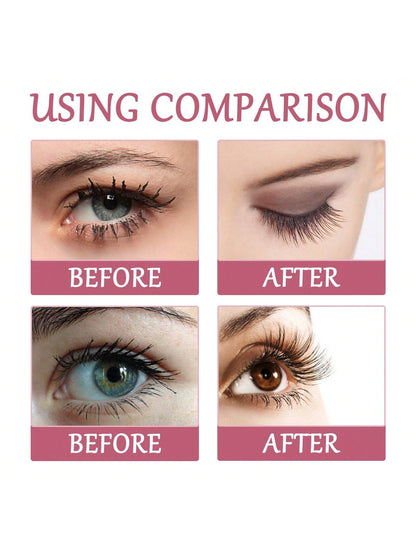 1pc Pink Stainless Steel Dense Tooth Eyelash Comb Brush, Portable Eyelash Curling Assistant Tool, Eye Makeup Tool, False Eyelash Grooming Tool