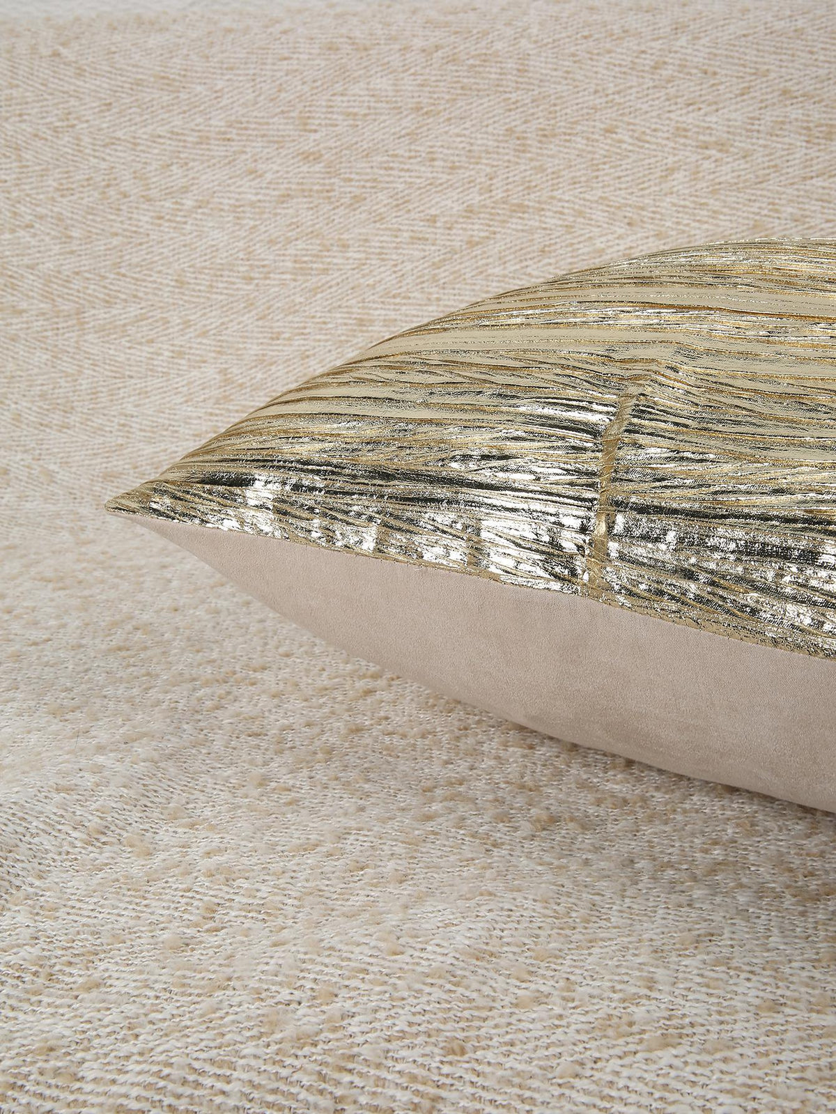 1pc Plain Cushion Cover, Gold Throw Pillow Case, Pillow Insert Not Include, For Sofa, Living Room