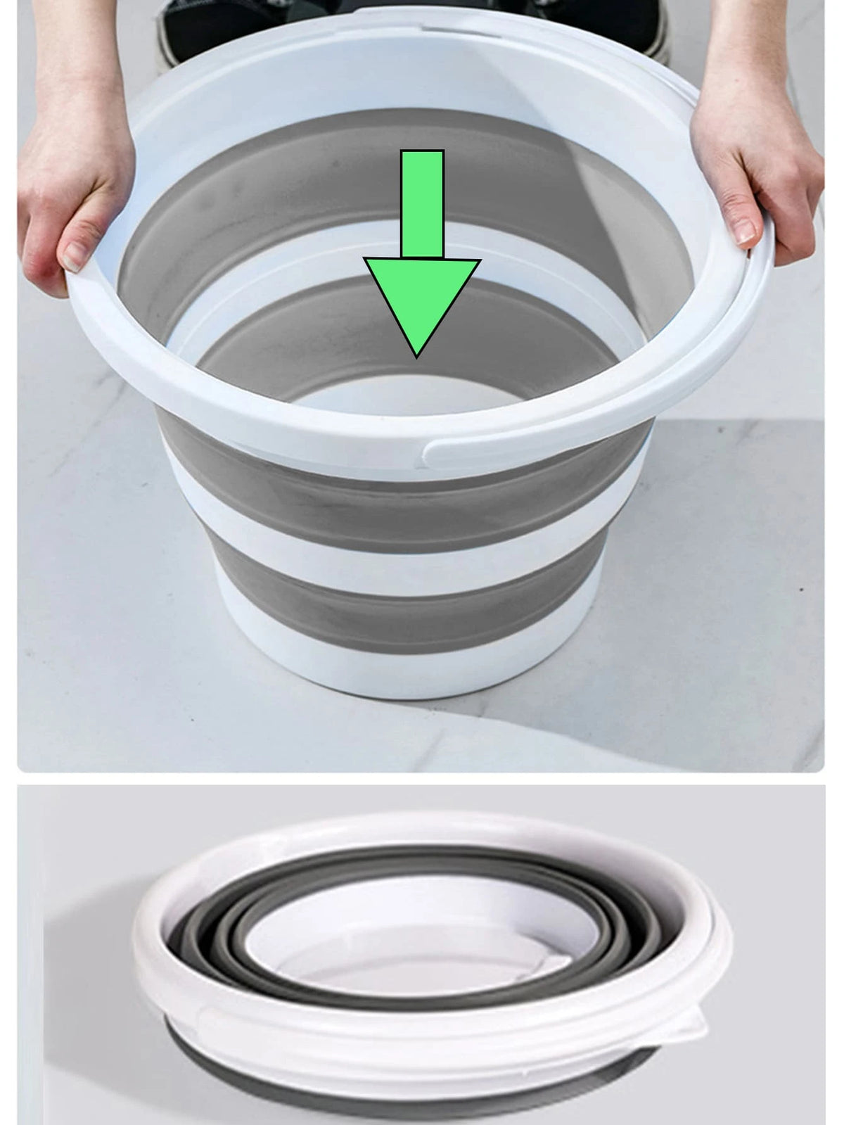 1pc Portable Collapsible Plastic Silicone Bucket, Foldable Car Wash Basin, Large Capacity Fishing Pail, Household Water Storage Bucket Home Bathroom Decor Fall Decor Back To School